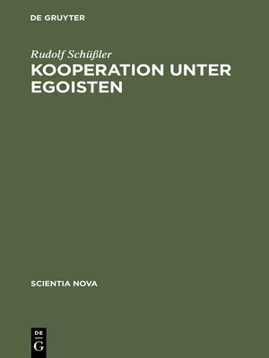 cover image of Kooperation unter Egoisten
